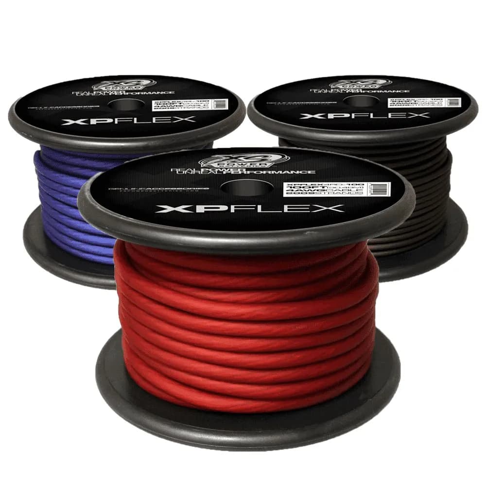 XS Power 4 AWG Gauge XP Flex Car Audio Power and Ground Cable 100ft Spool Electrical Wire