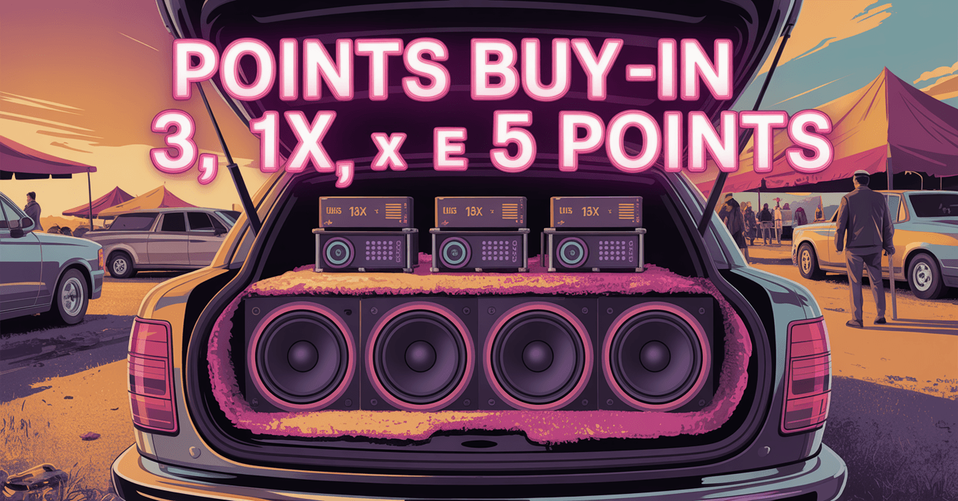 Points Buy-in 3, 1X = 5 points