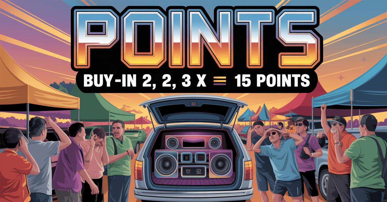 Points Buy-in 2, 3X = 15 points