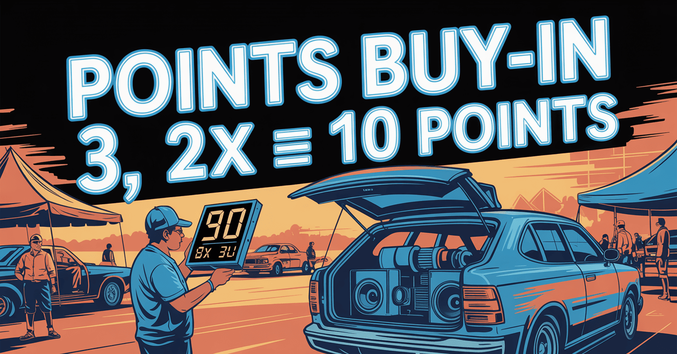 Points Buy-in 3, 2X = 10 points