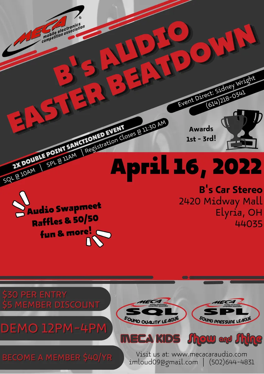 B's Audio Easter Beatdown Flyer