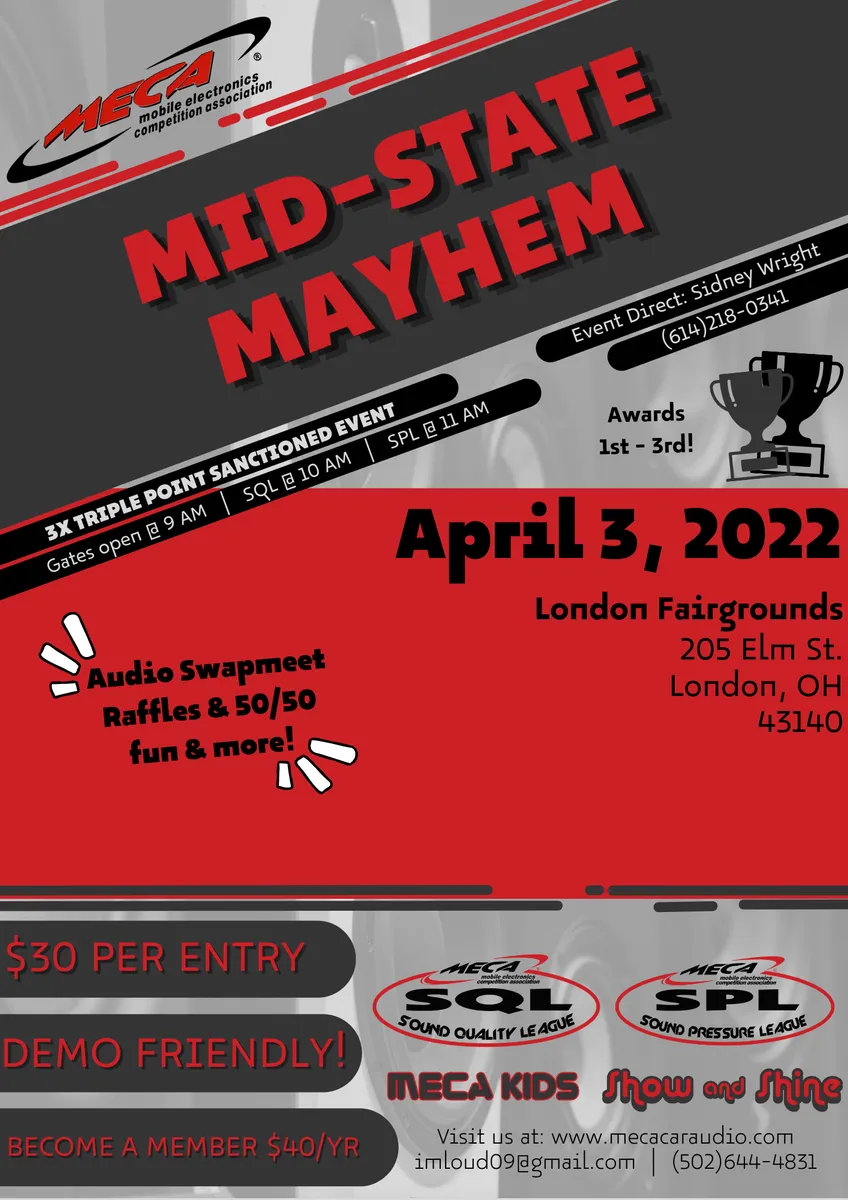 Mid-State Mayhem Flyer