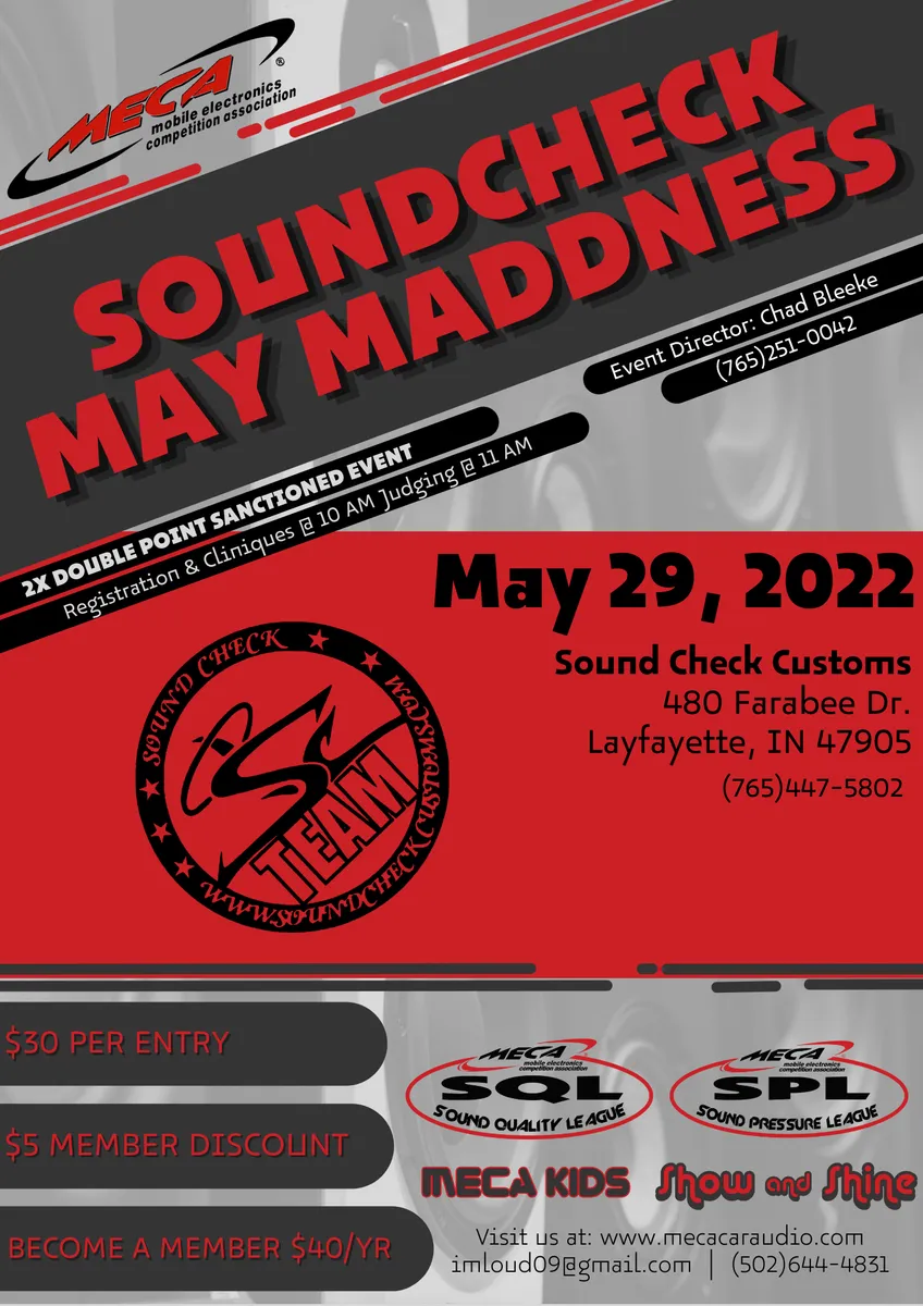 Sound Check May Maddness Flyer