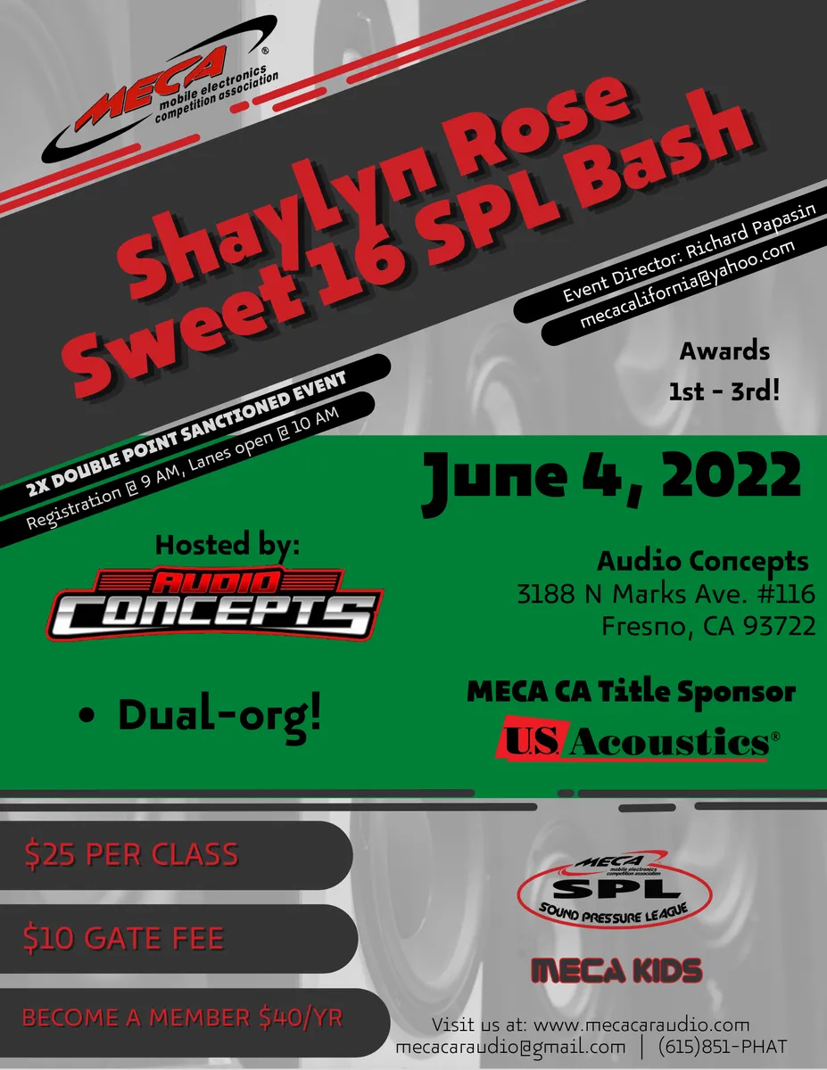 Shaylyn Rose Sweet 16 SPL Bash Flyer