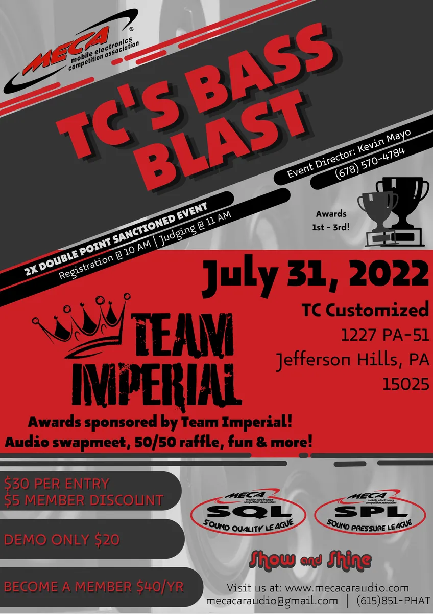 TC's Bass Blast Flyer