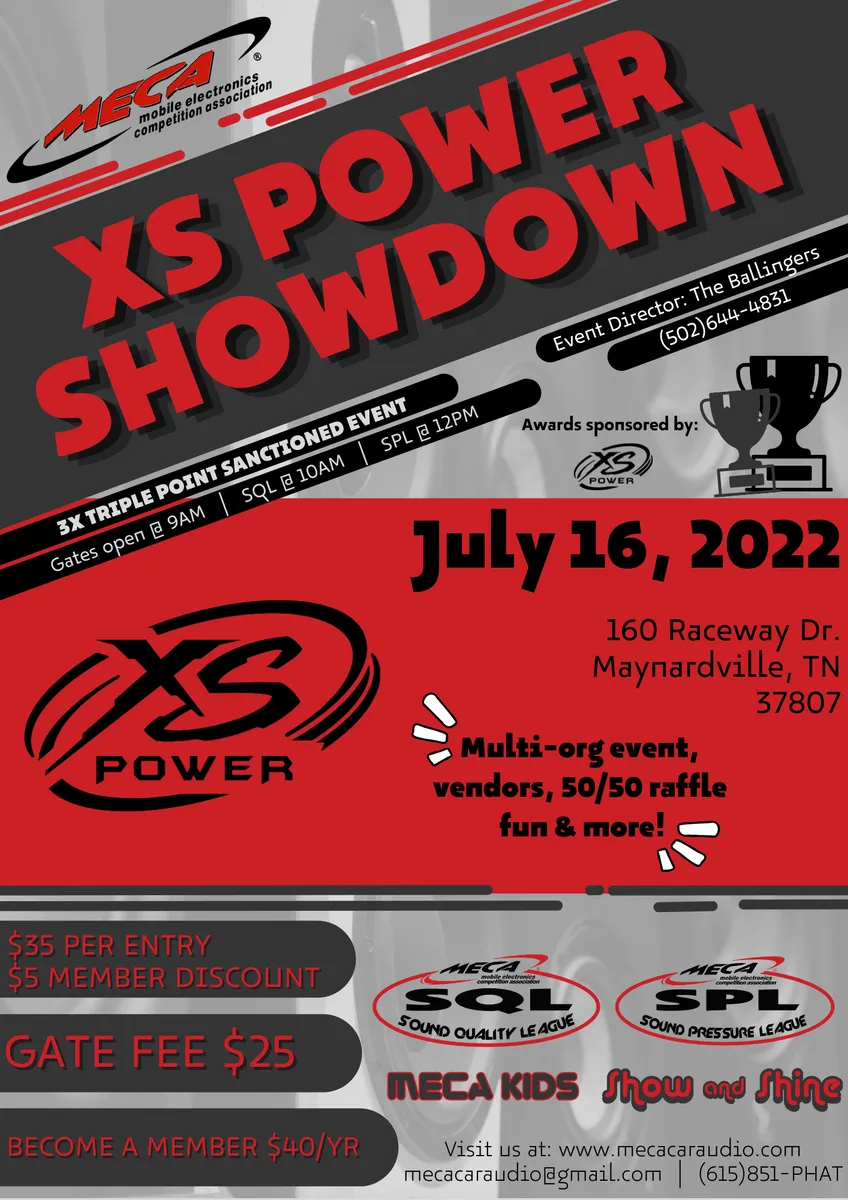 XS Power Showdown Flyer