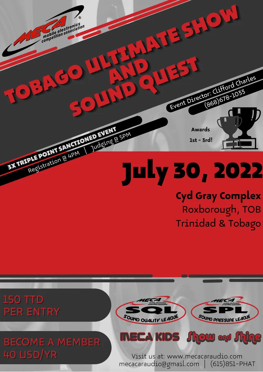 Tobago Ultimate Show and Sound Quest Flyer