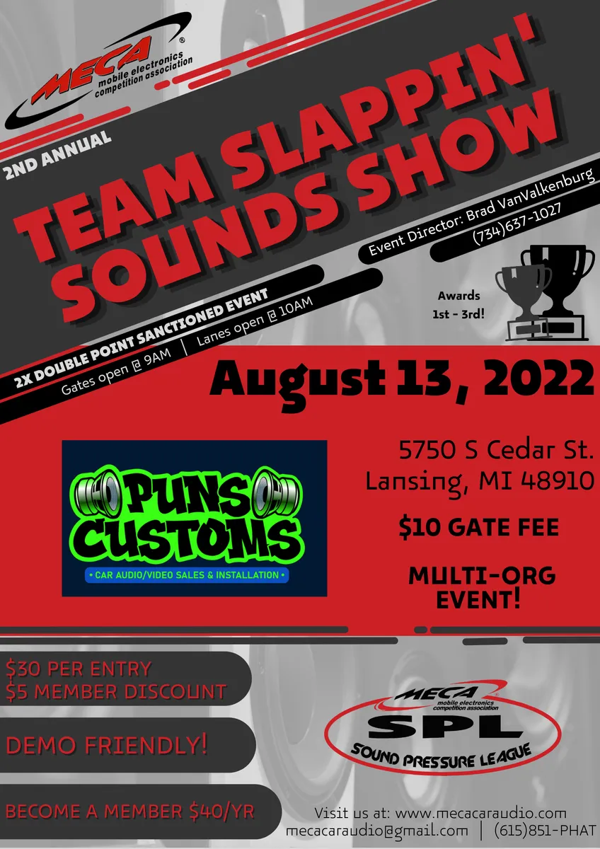 TEAM SLAPPIN' SOUNDS 2nd Annual Show Flyer