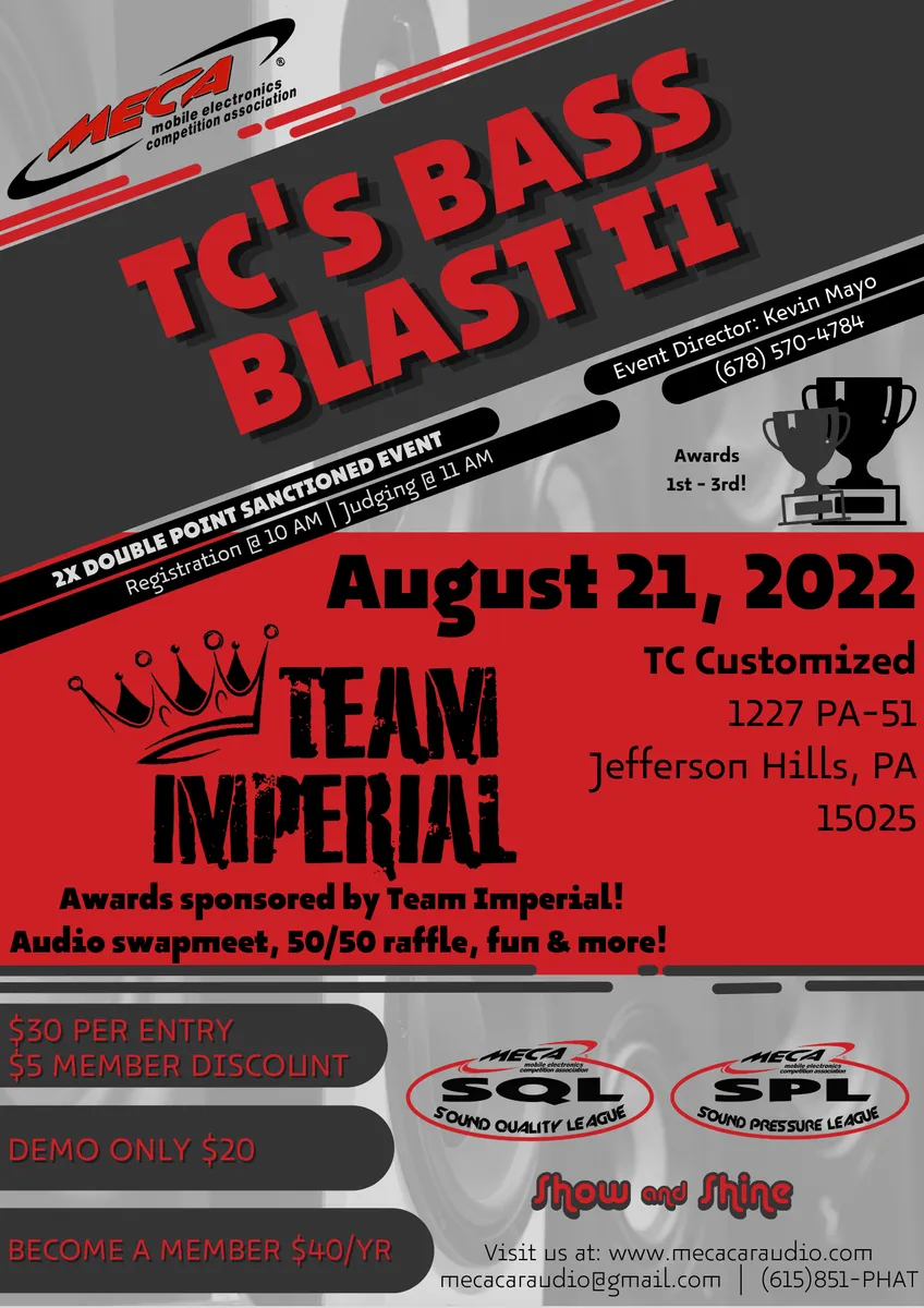TC's Bass Blast II Flyer