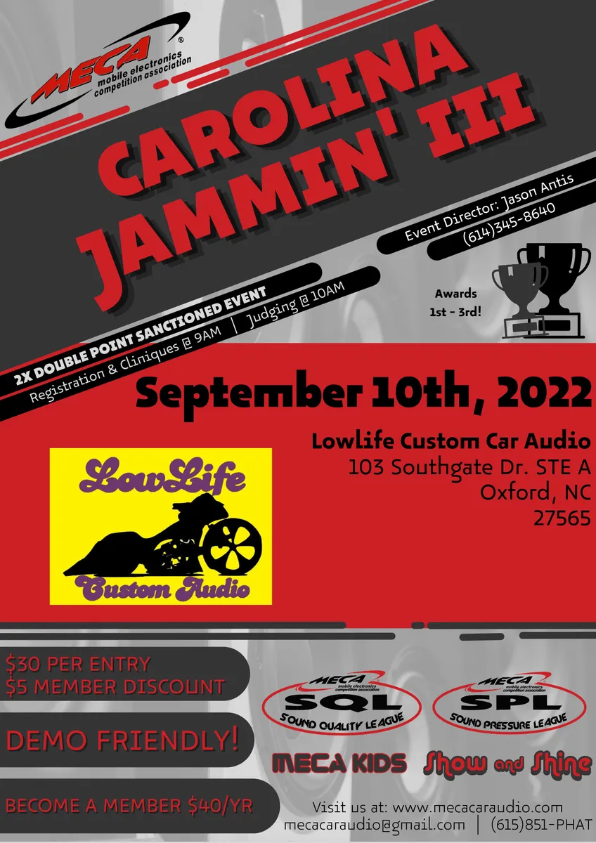 Carolina Jammin' III Flyer