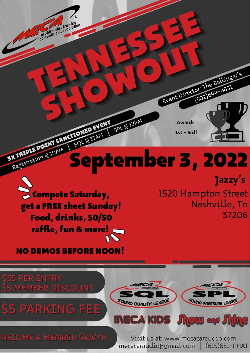 Tennessee Showout Flyer
