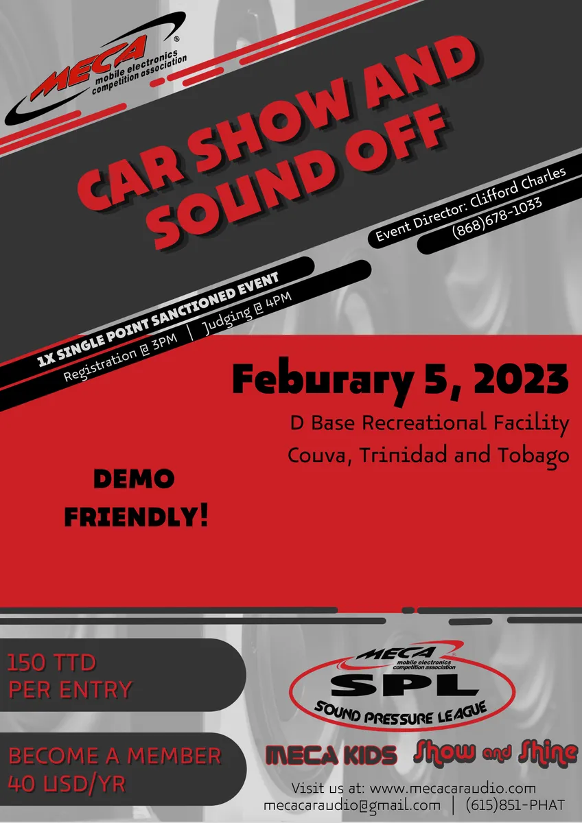 Car Show and Sound Off Flyer