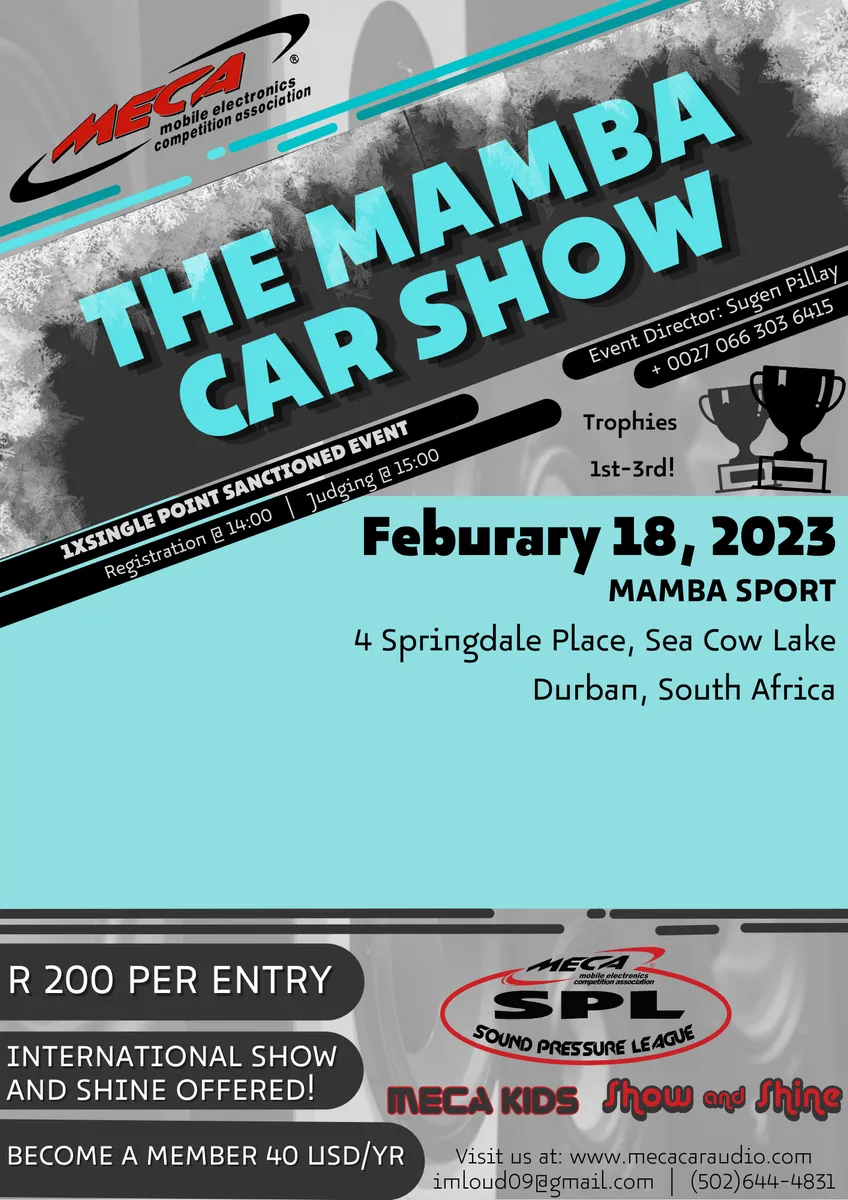 The Mamba Car Show Flyer