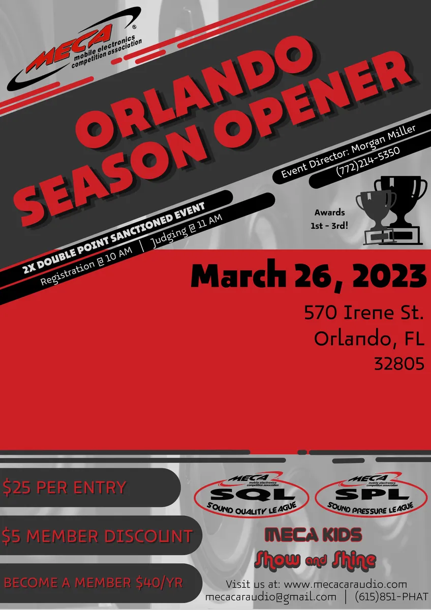 Orlando Season Opener Flyer