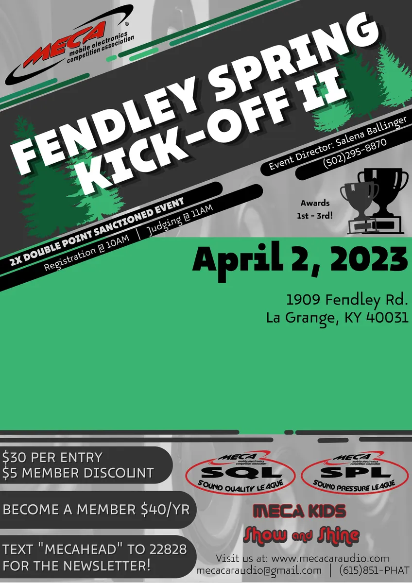 Fendley Spring Kick-Off II Flyer