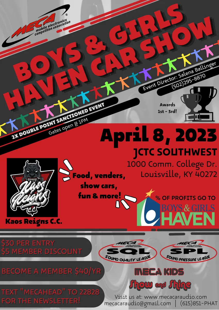 Boys & Girls Haven Car Show Flyer
