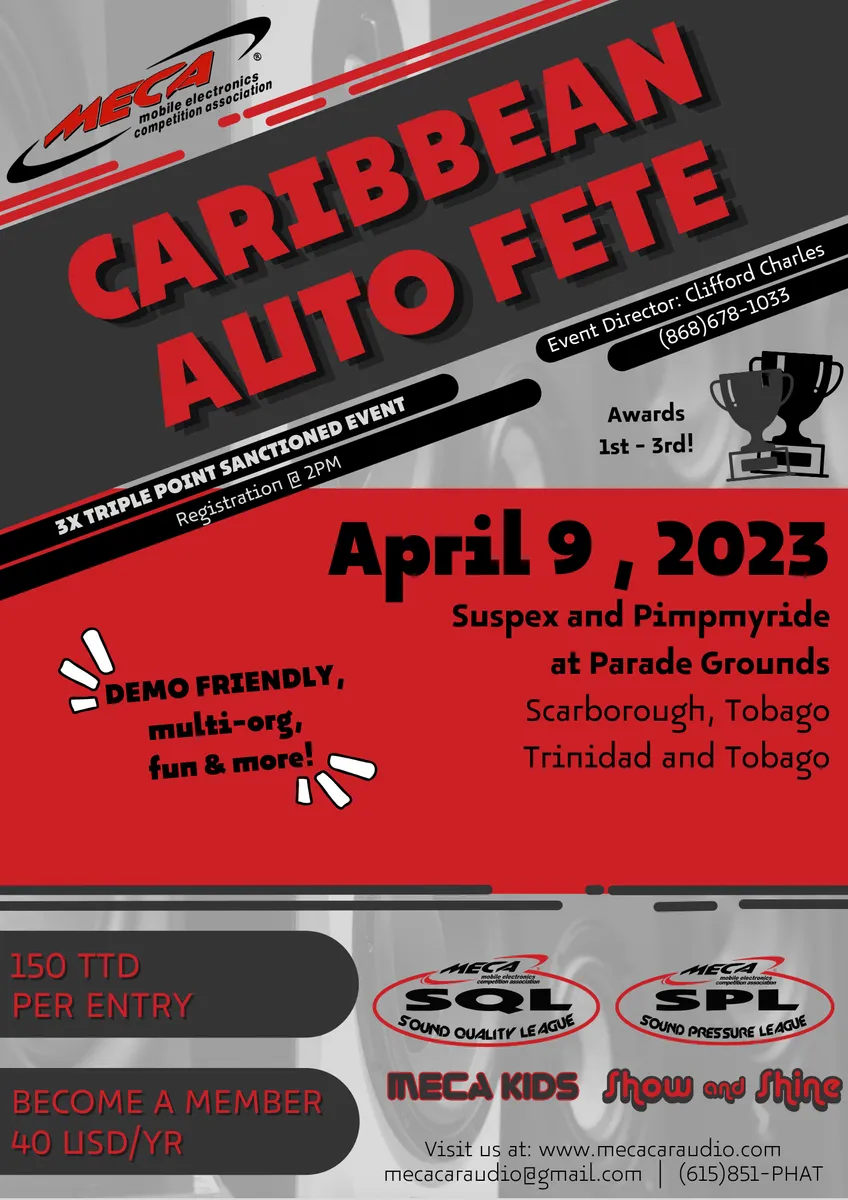 Caribbean Auto Fete Flyer