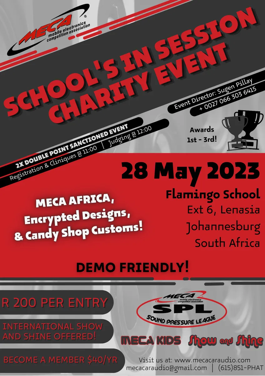 School's In Session Charity Event Flyer