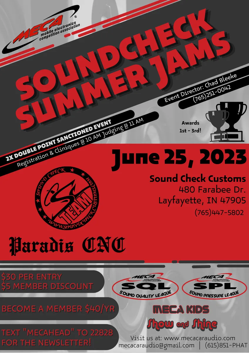 Sound Check Summer Jams Flyer