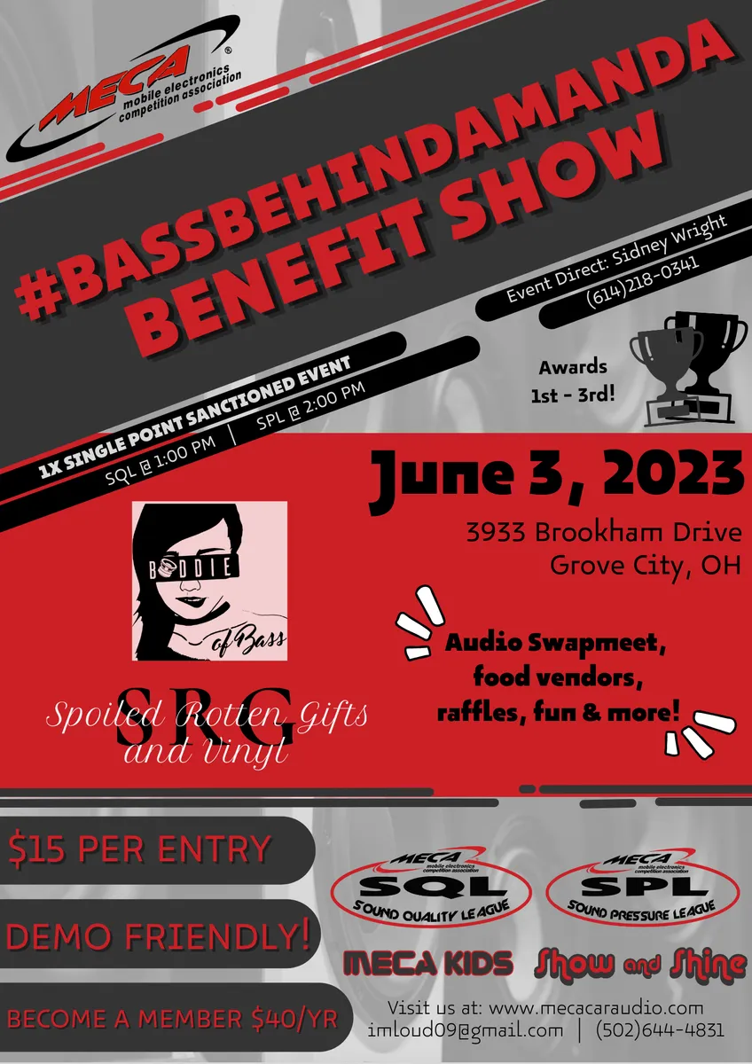 #BassBehindAmanda Benefit Show Flyer