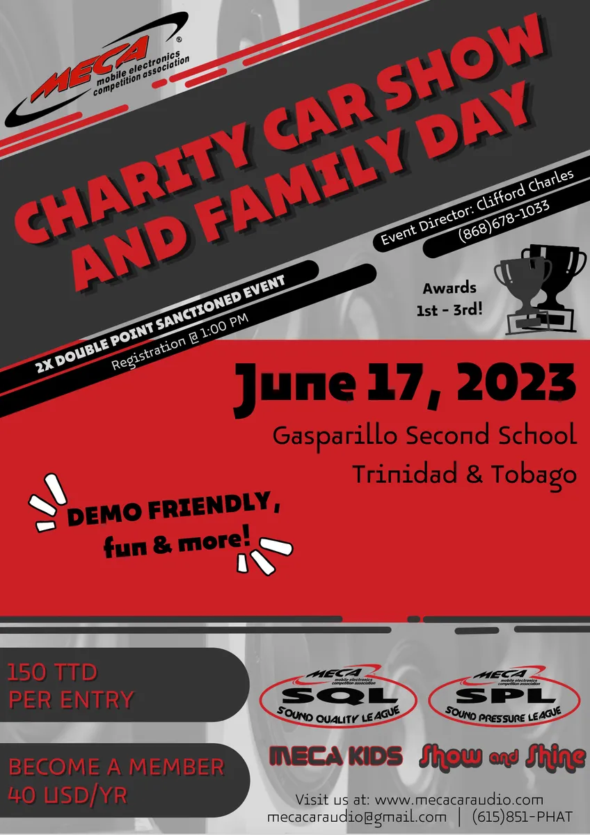 Charity Car Show and Family Day Flyer