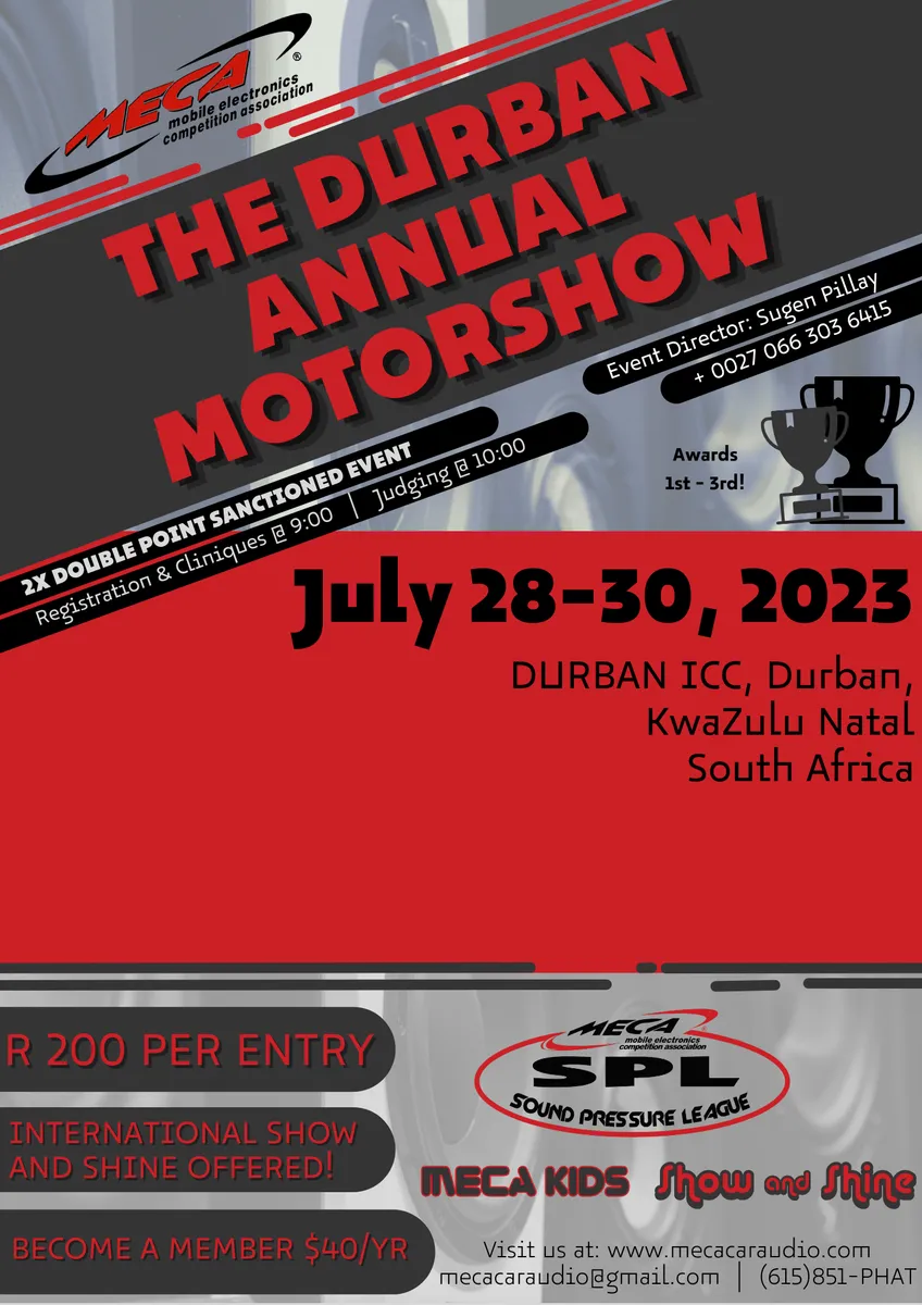 The Durban Annual Motorshow Flyer