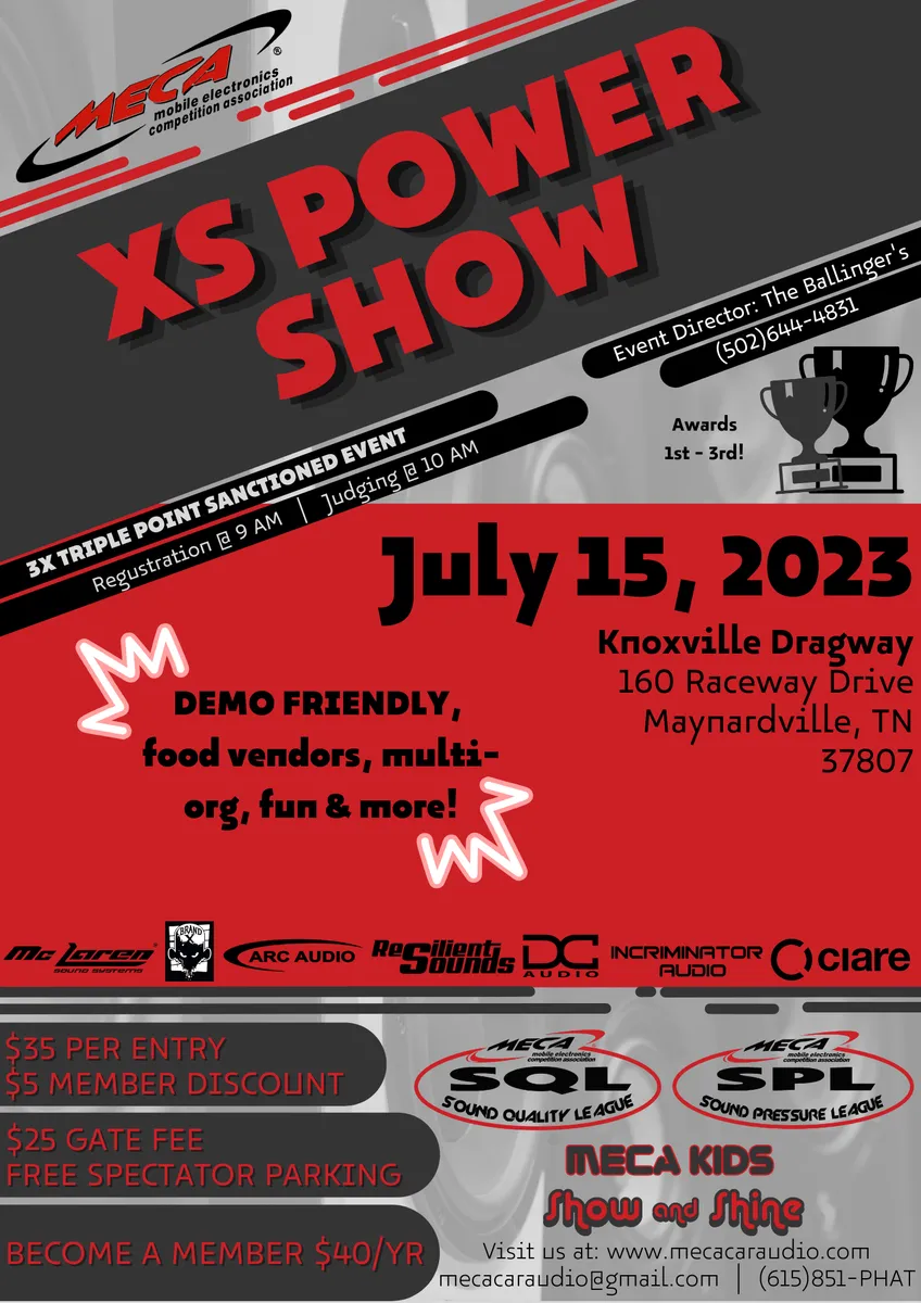 XS Power Show Flyer