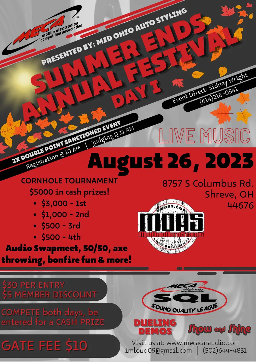 Summer Ends Annual Festival Flyer