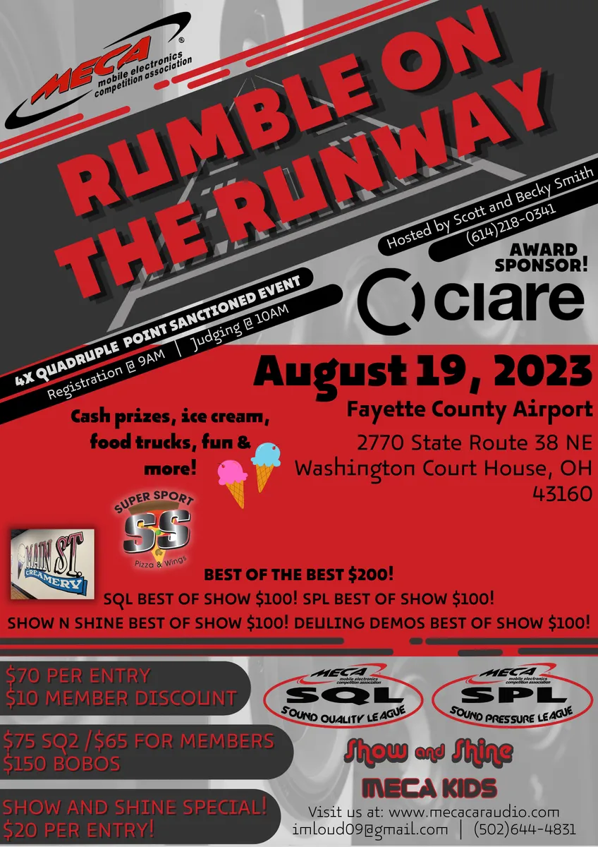 Rumble on The Runway Flyer