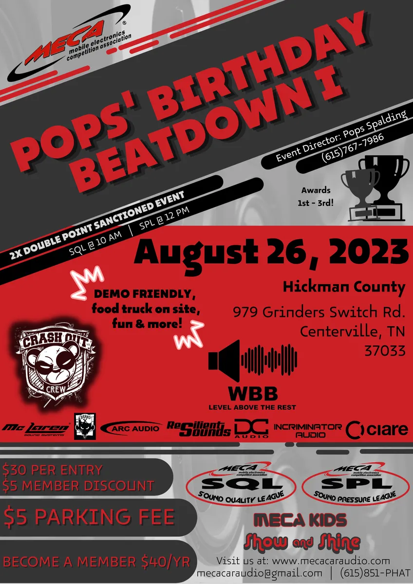 Pops' Birthday Beatdown Flyer
