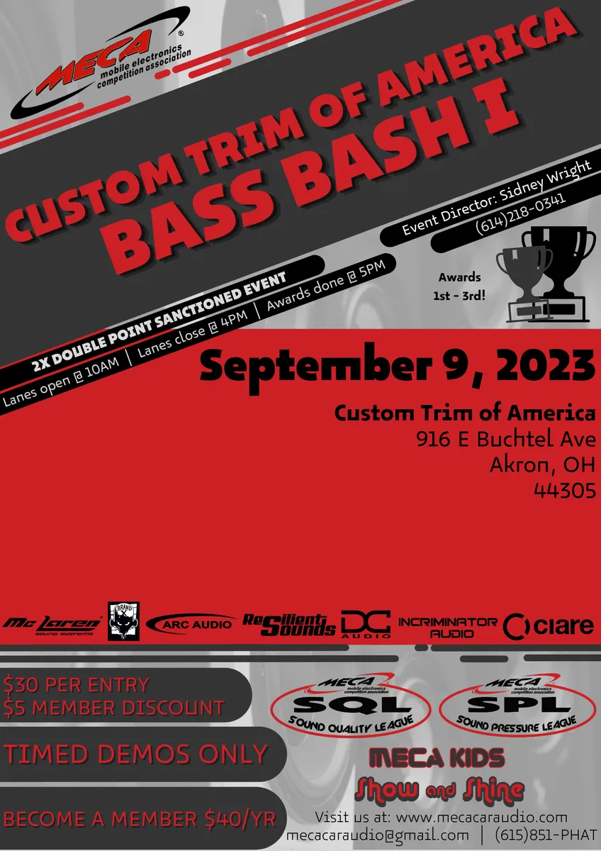 Custom Trim of America Bass Bash I Flyer