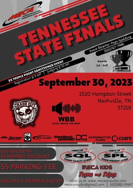 Tennessee Stare Finals Flyer