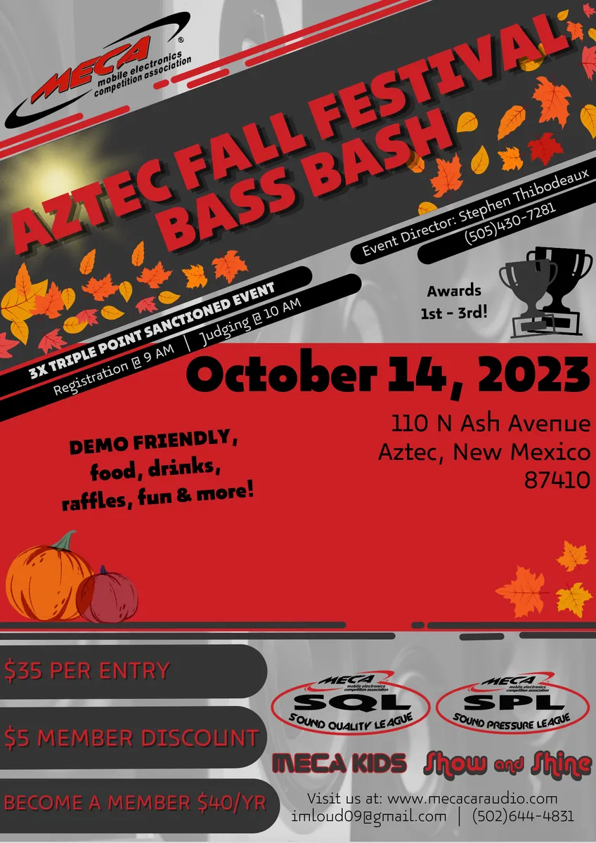 Aztec Fall Festival Bass Bash Flyer