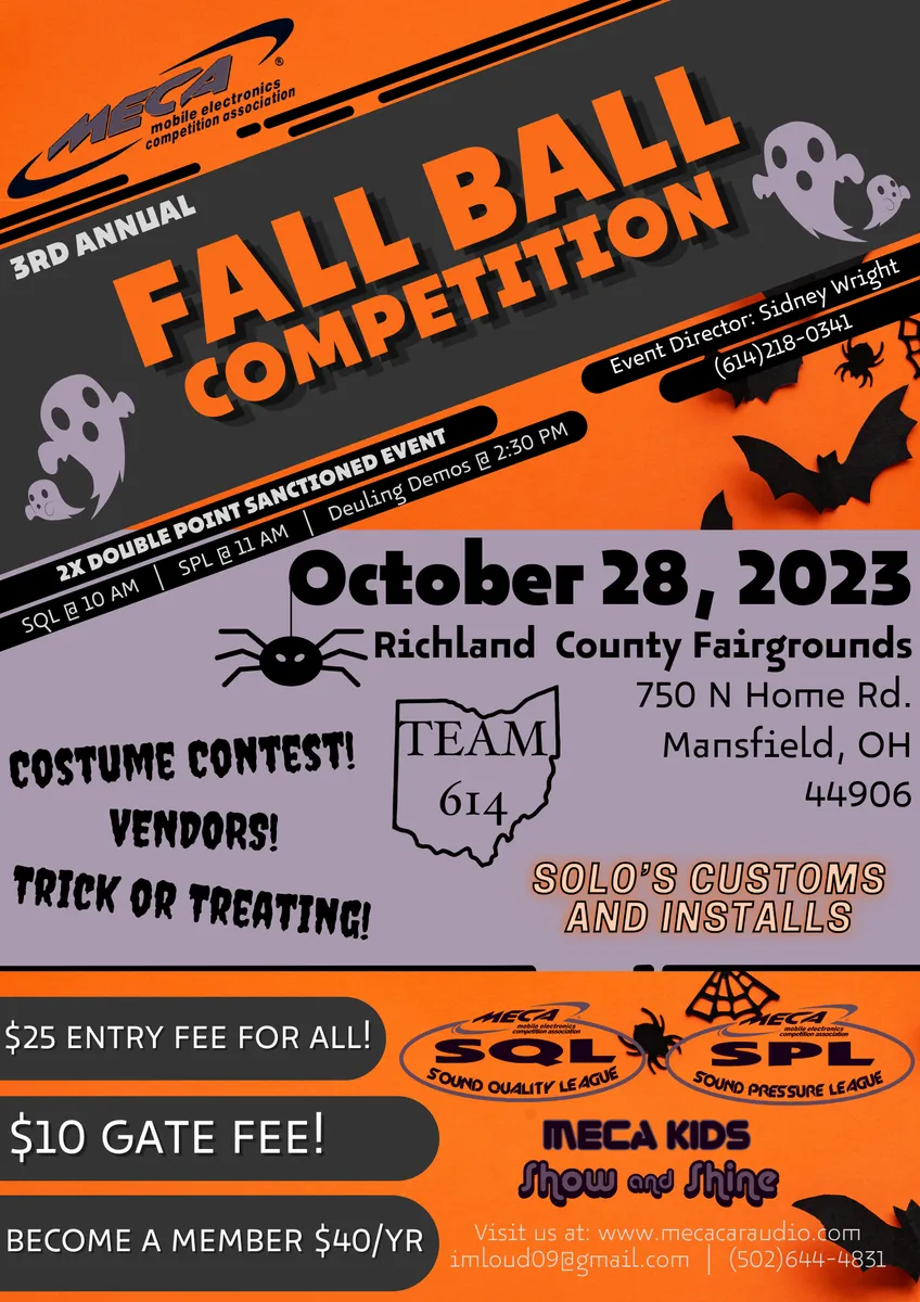 3rd Annual Fall Ball Competition Flyer