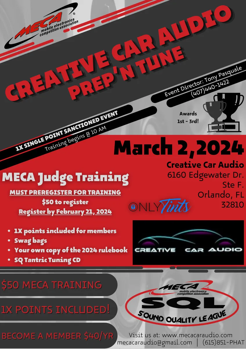Creative Car Audio's Prep'N Tune Flyer