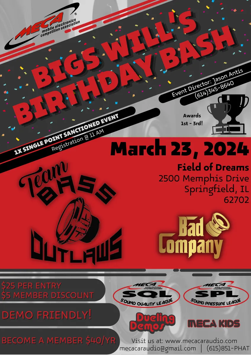 Big Will's Birthday Bash Flyer