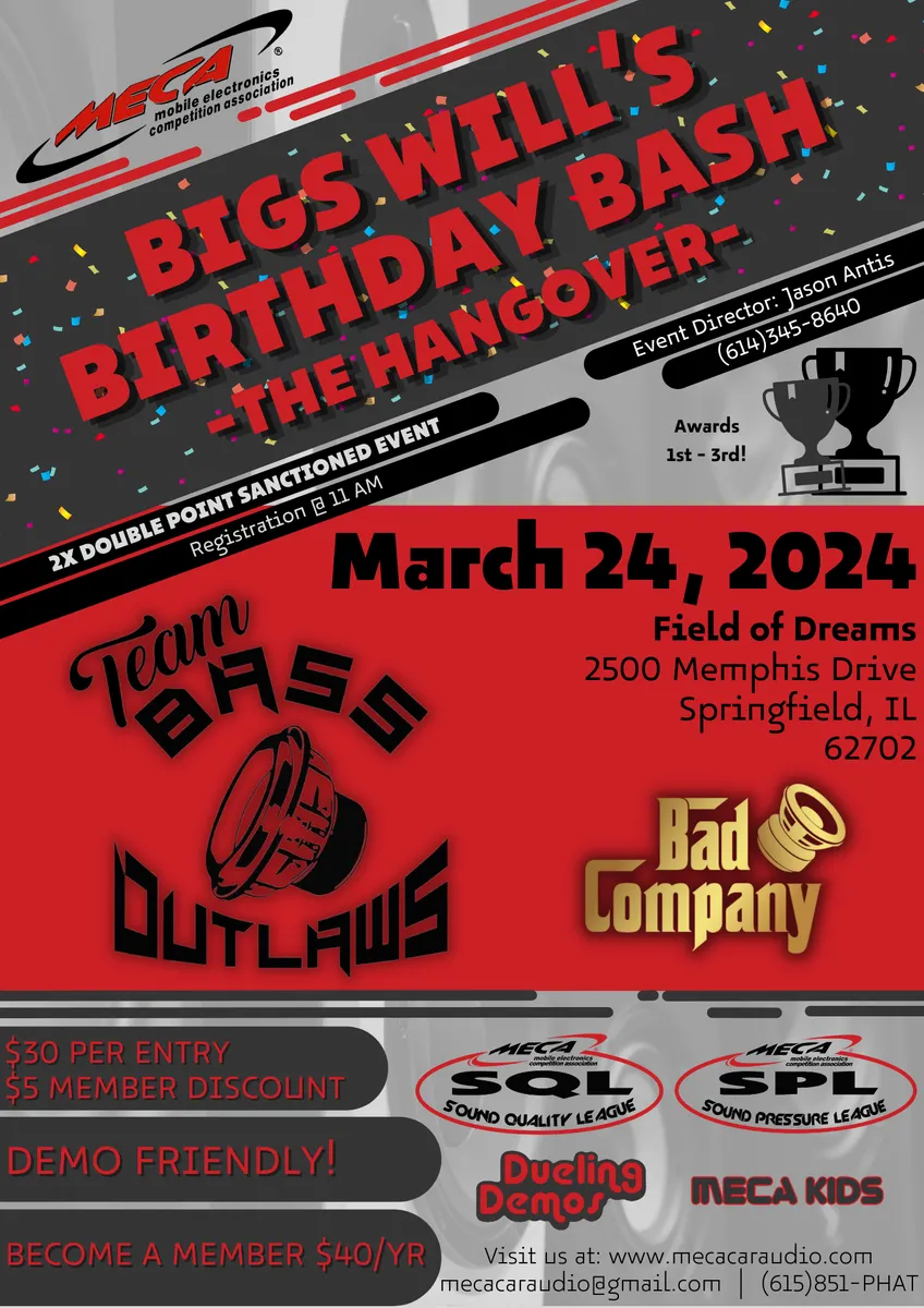 Big Will's Birthday Bash -The Hangover- Flyer