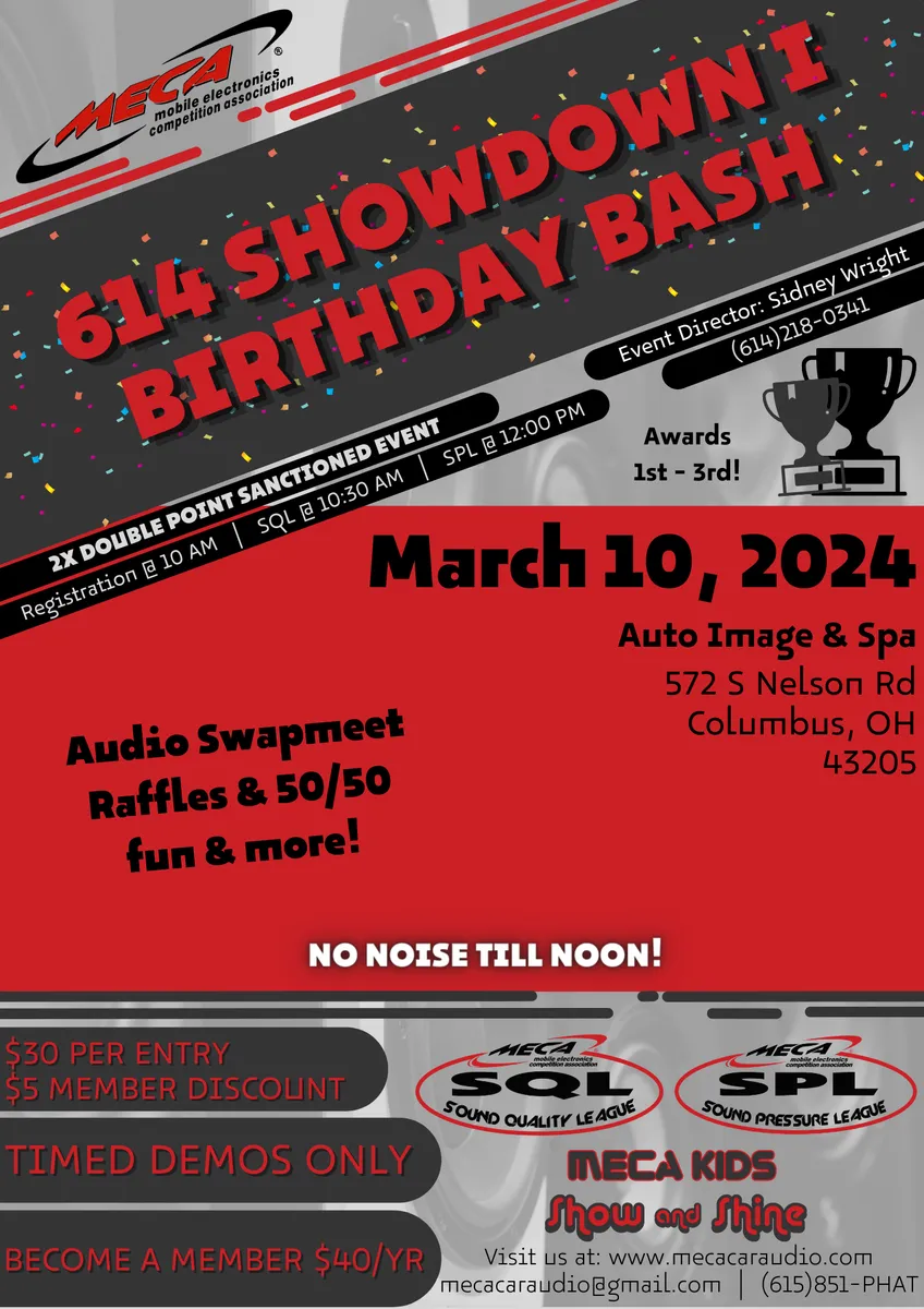614 Showdown I Birthday Bash Flyer