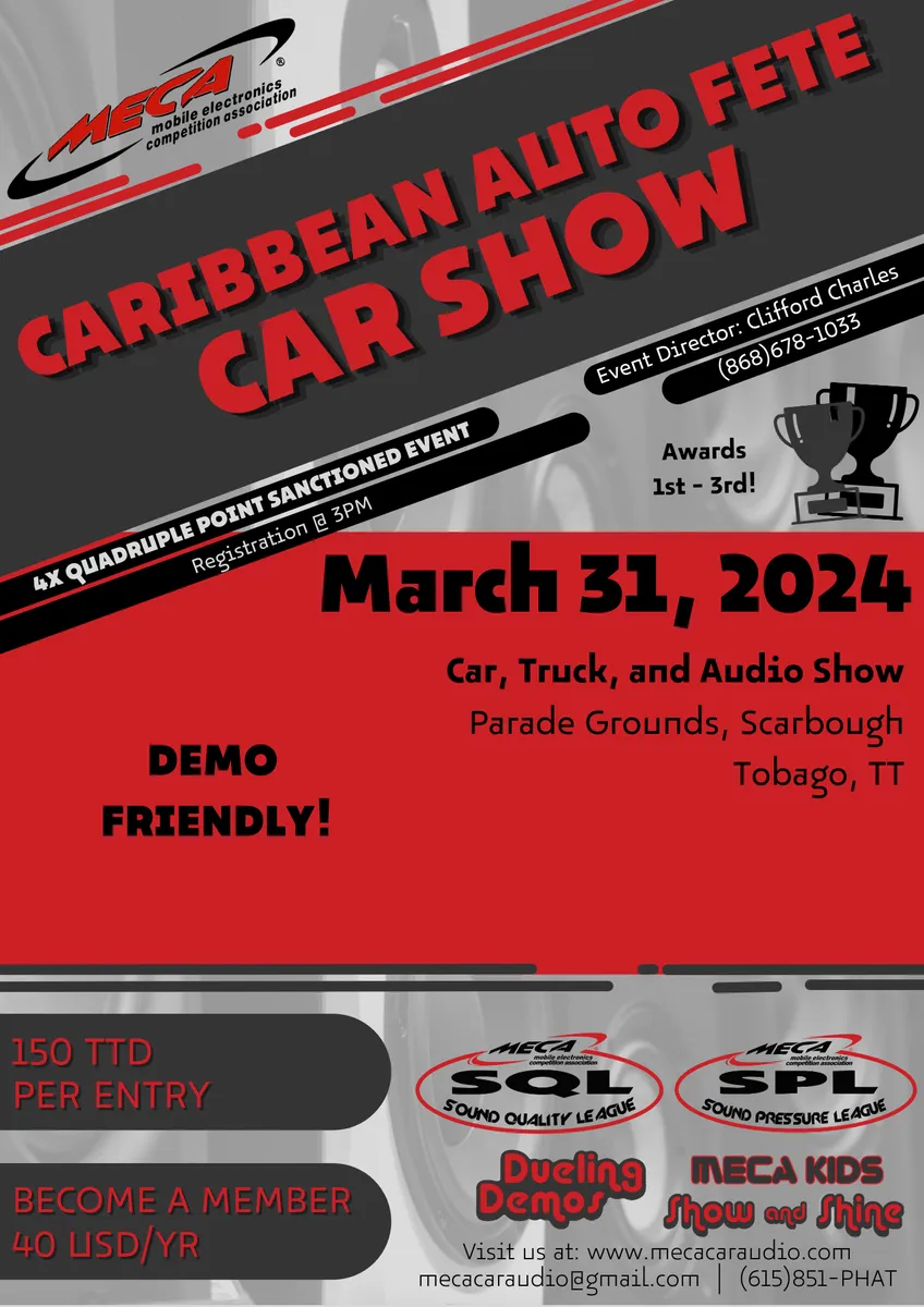 Caribbean Auto Fete Car Show Flyer