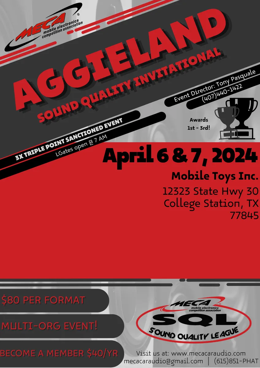 Aggieland Sound Quality Invitational Flyer