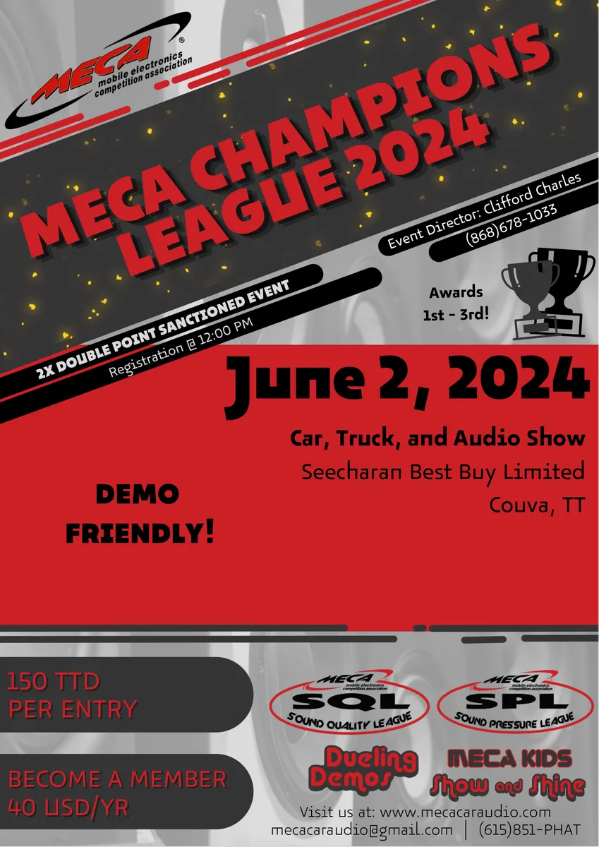 MECA Champion League 2024 Flyer