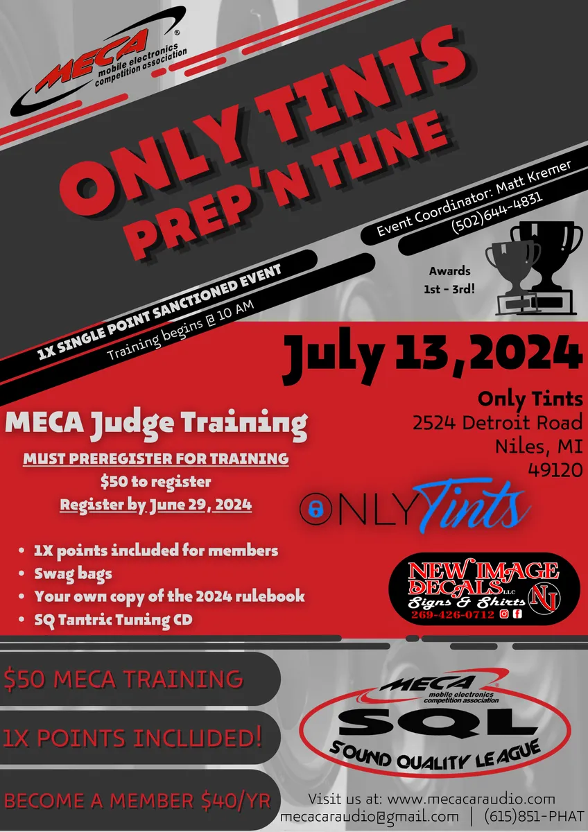Only Tints Prep'N Tune Flyer