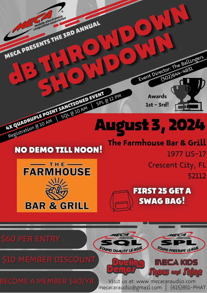 3rd Annual dB Throwdown Showdown Flyer
