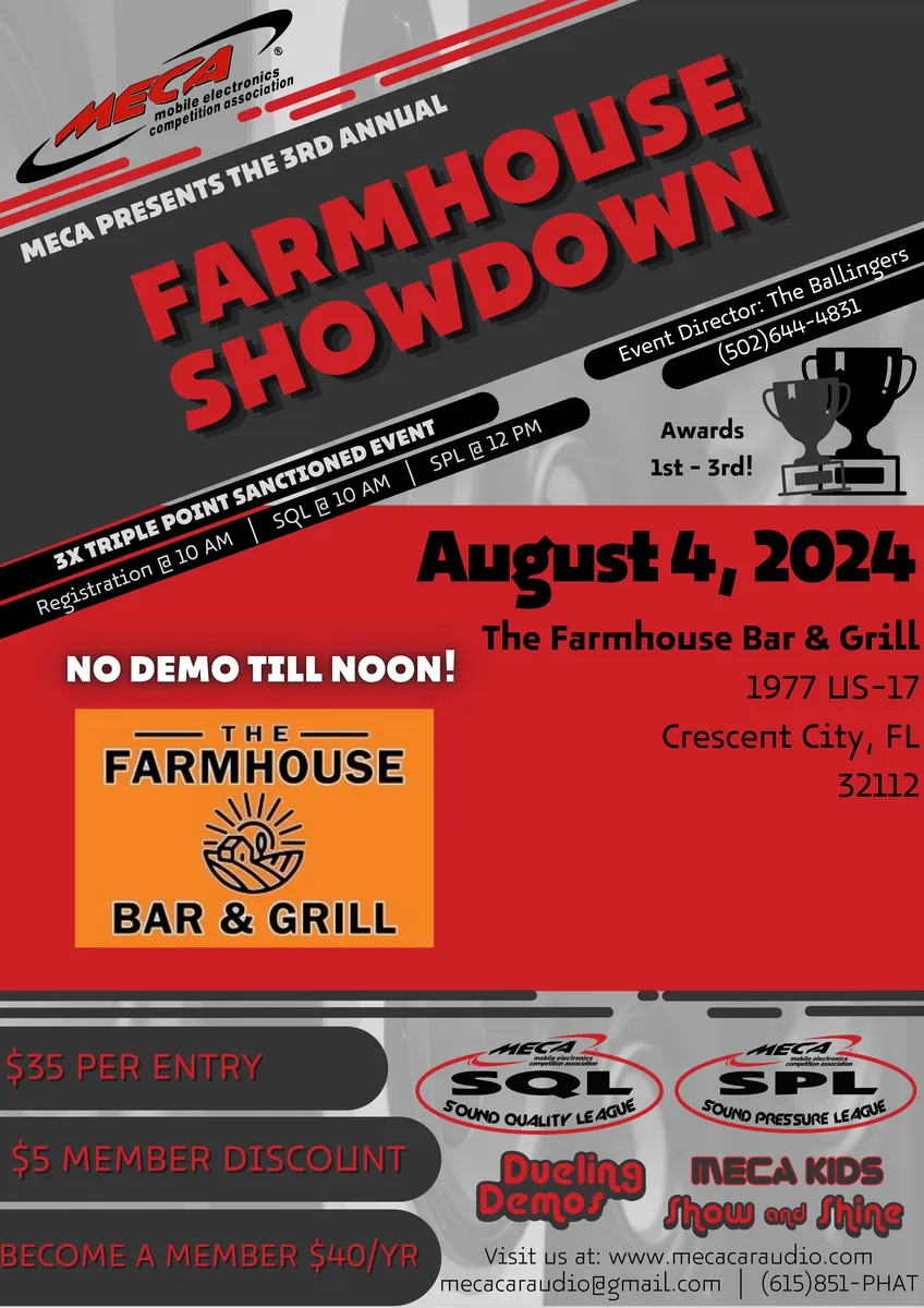 3rd Annual Farmhouse Showdown Flyer