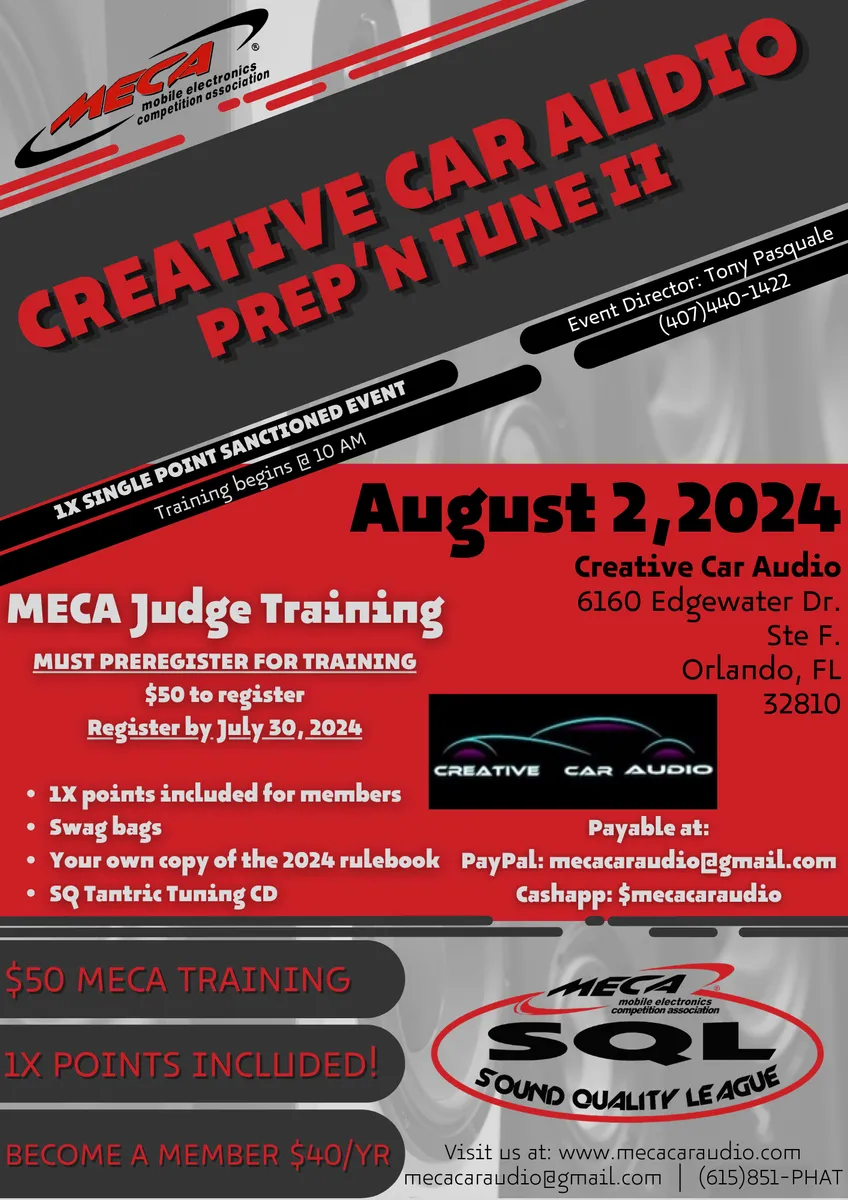 Creative Car Audio Prep 'N Tune Flyer