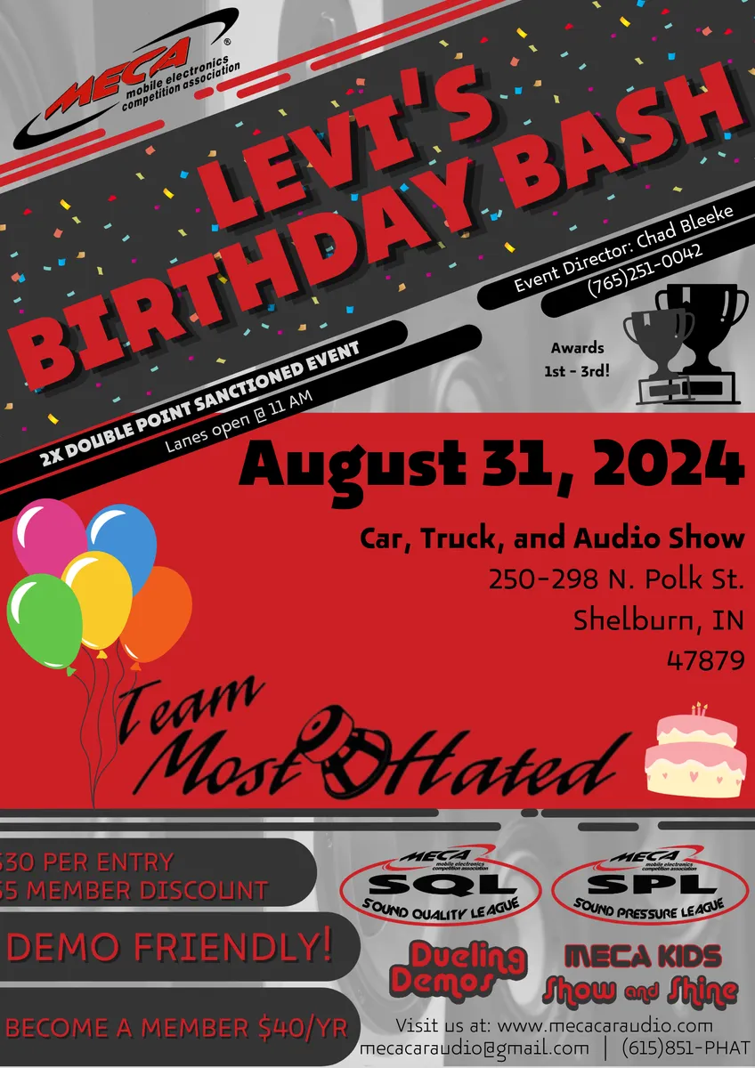 Levi's Birthday Bash Flyer