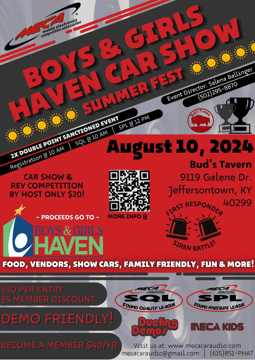 Boys & Girls Haven Car Show Flyer