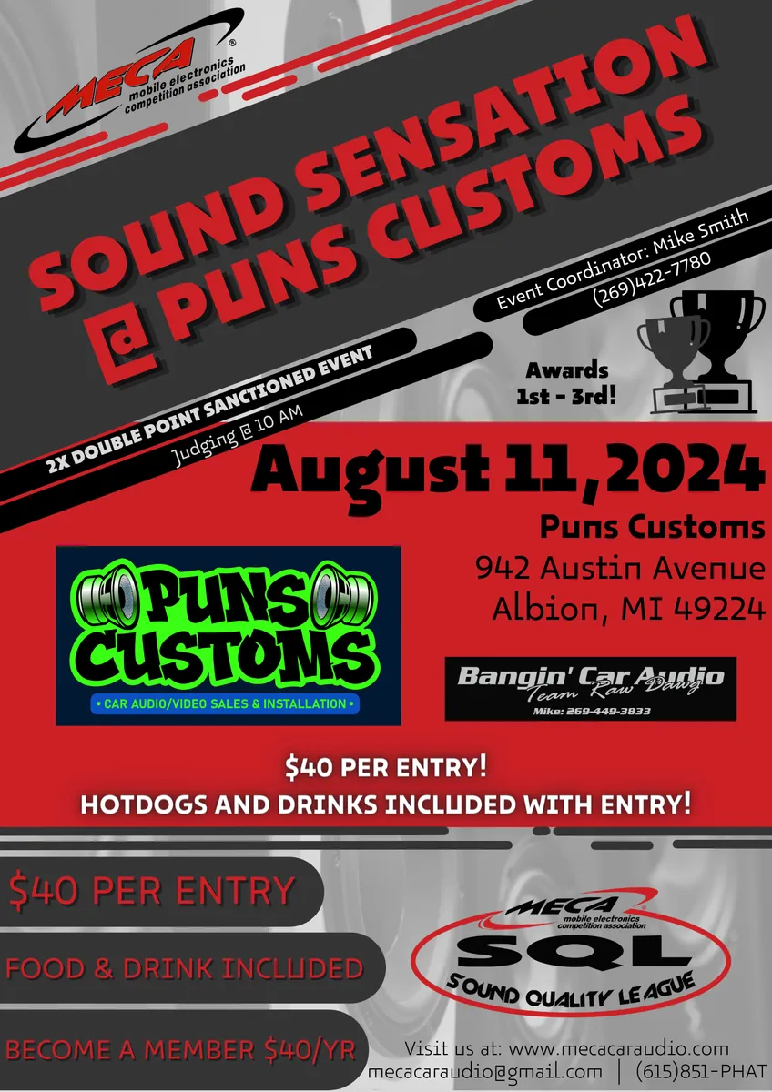 Sound Sensation @ Puns Customs Flyer