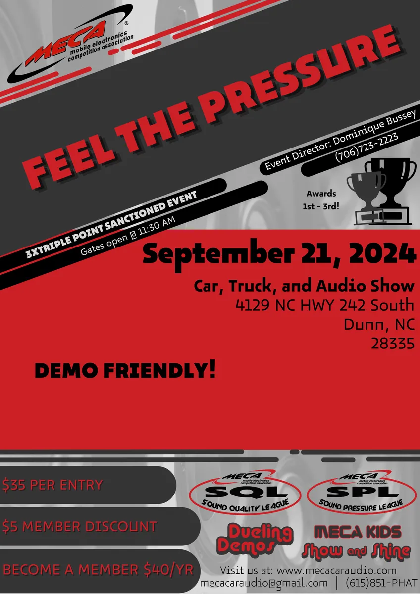 FEEL THE PRESSURE Flyer