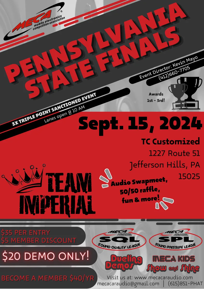 Pennsylvania State Finals Flyer